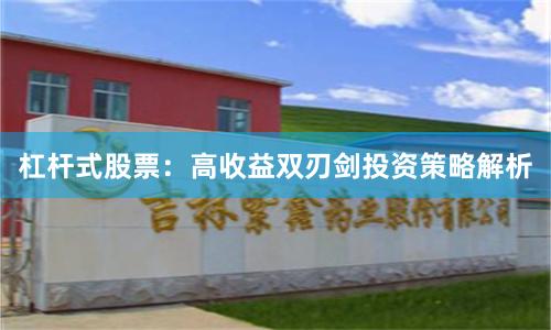 杠杆式股票：高收益双刃剑投资策略解析